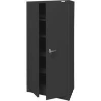 Armoire d'entreposage, Acier, 4 Tablettes, 66" h x 30" la x 15" P, Noir FMT Sales Ltd