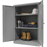 Armoire de rangement &agrave; hauteur de comptoir, Acier, 2 Tablettes, 42" h x 30" la x 15" P, Gris FMT Sales Ltd