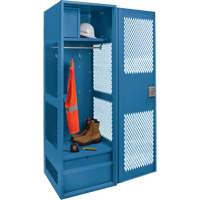 Gear Locker with Door, Steel, 24" W x 18" D x 72" H, Dark Blue FMT Sales Ltd