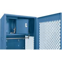 Gear Locker with Door, Steel, 24" W x 18" D x 72" H, Dark Blue FMT Sales Ltd