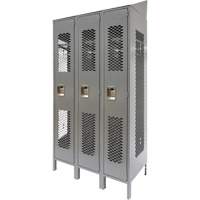 Casiers ventil&eacute;s, Bloc de 3, 36 x 18" x 88", Acier, Gris, D&eacute;mont&eacute;, Perfor&eacute; FMT Sales Ltd