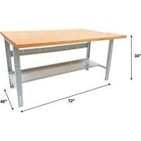 Industrial Modular Workbench, 1000 lbs. Cap., 72" W x 48" D FMT Sales Ltd
