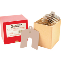 Assortiments de cales d'&eacute;paisseur &agrave; rainure, 2" lo x &eacute;paisseur 0,001"- 0,075", 2" la, Acier inoxydable FMT Sales Ltd