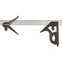 Combination Squares with Square Head & Centre Head - No. 11HC Series with Cast Iron Heads, 18" L, 1/16" Graduations, Steel, Plain FMT Sales Ltd