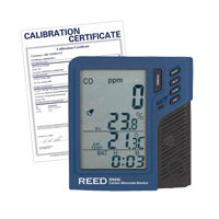 Compteur de monoxyde de carbone avec temp&eacute;rature et humidit&eacute; avec certificat de calibration FMT Sales Ltd