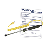 Sonde thermocouple de surface avec certificat de calibration, 500 °C (932°F) Temp. max. FMT Sales Ltd