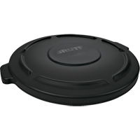 Brute&reg; 44-Gallon Lids, Flat Lid, Plastic/Polyethylene, Fits Container Size: 24" Dia. FMT Sales Ltd