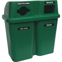 Recycling Containers Bullseye, Curbside, Plastic, 2 x 22 US gal. FMT Sales Ltd