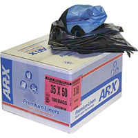 Premium Liners, 2X Strong, 26" W x 36" L, Black, 64.35 L (17 Gal.) Capacity FMT Sales Ltd