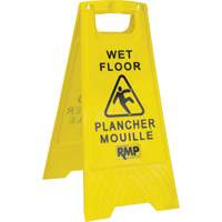 Safety Wet Floor Sign, Bilingual with Pictogram FMT Sales Ltd