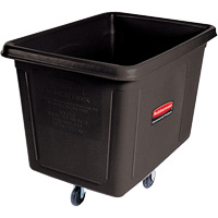 Bulk Cube Truck, Polyethylene, 48" L x 34-1/16" W x 36-1/2" H, 20 cu.ft. Volume, 600 lbs. Capacity FMT Sales Ltd