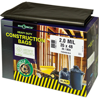 Contractor Liners, Strong, 30" W x 48" L, 2 mils, Black, 121.13 L (32 Gal.) Capacity FMT Sales Ltd