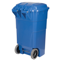 Roll Out Recycling Bin, Curbside, Polyethylene, 65 US gal. FMT Sales Ltd