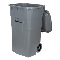 Roll Out Garbage Bin, Polyethylene, 65 US gal. FMT Sales Ltd