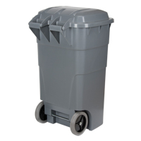 Roll Out Garbage Bin, Polyethylene, 65 US gal. FMT Sales Ltd