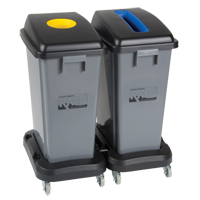 Recycling & Waste Receptacle Dolly, Polypropylene, Black, Fits: 17-1/4" x 12-1/2" FMT Sales Ltd