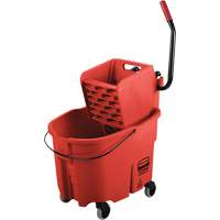 WaveBrake&reg; Mop Bucket & Wringer Combo Pack, Side Press, 8.75 US Gal.(35 Quart), Red FMT Sales Ltd