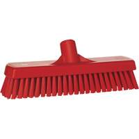 Brosse &agrave; r&eacute;curer pour planchers et murs, Crins Ferme, 12", Polyester, Rouge FMT Sales Ltd