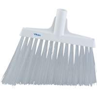 Angle Broom Head, X-Coarse Bristles, 12", Polyester, White FMT Sales Ltd