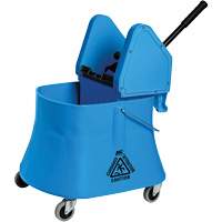 Ensemble de seau pour vadrouille et essoreuse Champ, Pression vers le bas, 7,5 gal. US (30 pintes), Bleu FMT Sales Ltd