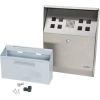 Smoking Receptacle, Wall-Mount, Stainless Steel, 1 Litre Capacity, 11-4/5" Height FMT Sales Ltd
