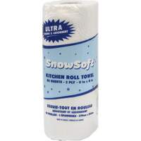 Essuie-tout pour cuisines de premi&egrave;re qualit&eacute; Snow Soft, 2 Pli, 85 Feuilles/rouleau, 8" la, 11" lo FMT Sales Ltd