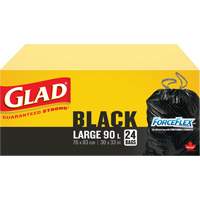 Sacs &agrave; ordures 90 L, R&eacute;gulier, 30" la x 33" lo, Noir FMT Sales Ltd