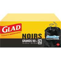 Sacs &agrave; ordures 90 L, R&eacute;gulier, 30" la x 33" lo, Noir FMT Sales Ltd