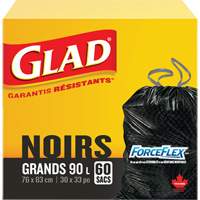 Sacs &agrave; ordures 90 L, R&eacute;gulier, 30" la x 33" lo, Noir FMT Sales Ltd