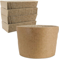 Manchons Kraft pour gobelet de caf&eacute;, Papier, 12 oz - 20 oz, Brun FMT Sales Ltd