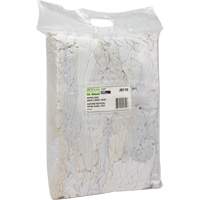 Recycled Material Wiping Rags, Cotton, White, 10 lbs. FMT Sales Ltd