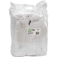 Recycled Material Wiping Rags, Cotton, White, 25 lbs. FMT Sales Ltd