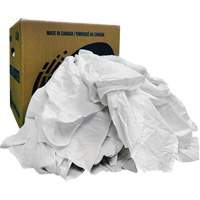 Chiffons recycl&eacute;s, Coton, Blanc, 10 lb FMT Sales Ltd