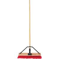 Push Broom with Braced Handle, 18", Medium, PVC Bristles FMT Sales Ltd