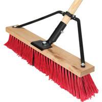 Push Broom with Braced Handle, 18", Medium, PVC Bristles FMT Sales Ltd