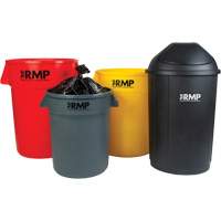 Half-Round Garbage Bin with Lid, Polyethylene, 21 US gal. FMT Sales Ltd