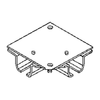 Ceiling Mount Curtain Partition 90° Corner Connector FMT Sales Ltd