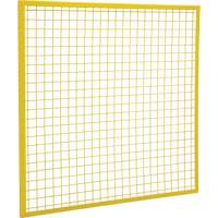 Wire Mesh Partition Components - Panels, 4' H x 4' W, Yellow FMT Sales Ltd