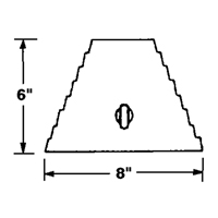 Wheel Chock, 9" x 8" x 6", Black FMT Sales Ltd