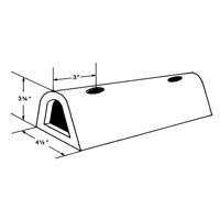 D&eacute;fenses de quai en caoutchouc refoul&eacute;, Caoutchouc, 4-1/2" la x 12" lo x 3-3/4" p FMT Sales Ltd