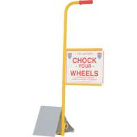 Wheel Chock with Handle & Sign, 7" W x 11-7/8" D x 7-11/16" H FMT Sales Ltd