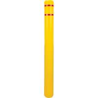 Capuchon en poly&eacute;thyl&egrave;ne pour borne de protection, 4-1/2" dia. x 52" l, Rouge/Jaune FMT Sales Ltd