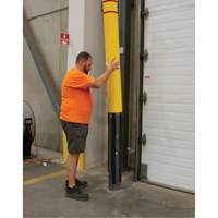 Polyethylene Bollard Cover, 6-5/8" Dia. x 52" L, Red/Yellow FMT Sales Ltd