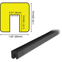 G Profile 5M Edge Protection Bumper Guard, 2' (0.6096 m) Long FMT Sales Ltd