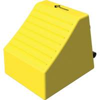 Checkers Safety Heavy-Duty Ultra Class Mining Wheel Chock, HDPE, Yellow, 14-1/2" W x 17-1/2" D x 16" H FMT Sales Ltd