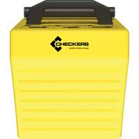 Checkers Safety Heavy-Duty Ultra Class Mining Wheel Chock, HDPE, Yellow, 14-1/2" W x 17-1/2" D x 16" H FMT Sales Ltd