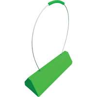 Checkers Safety SafeRay  Aircraft Wheel Chock with Ergonomic Cable Handle, Urethane, Fluorescent Green, 24" W x 8" D x 6" H FMT Sales Ltd