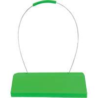 Checkers Safety SafeRay  Aircraft Wheel Chock with Ergonomic Cable Handle, Urethane, Fluorescent Green, 24" W x 8" D x 6" H FMT Sales Ltd