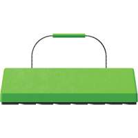 Checkers Safety SafeRay  Aircraft Wheel Chock with Cable Handle & Rubber Pad, Urethane, Fluorescent Green, 24" W x 8" D x 6" H FMT Sales Ltd