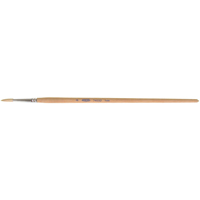 Pinceau de forme ronde en soies blanches pures pour marquage, Largeur de la brosse de 3/16", Soie blanche, Manche &agrave; Bois FMT Sales Ltd